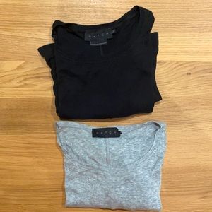 Hatch Crew Tee, 2- Pack, Color Black and Grey, Size 2 (US 6-8)